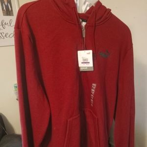PUMA  XXL hooded zip- up sweater Burgundy